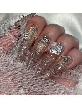 オーズネイル 天神本店(O's Nail)の写真/自爪の形にコンプレックスがある方、爪が小さい方にも◎長さを出すと手全体が美しく見えて印象UP♪