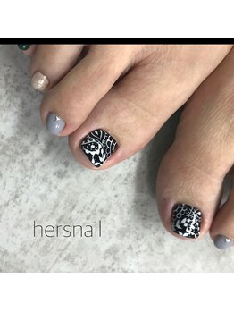 ベベ 伊丹店(BeBe)/ペイズリー柄フットネイル