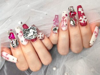 ピンク　量産型　クロムネイル