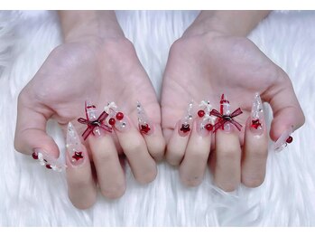 アキコネイルサロン(Akikoネイルサロン)/10本長さだし＋持ち込みデザイン