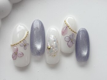 リアン(LIAn.)/紫陽花ネイル/8000円