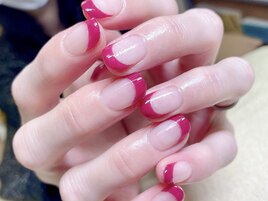 赤フレンチネイル☆