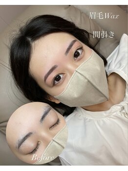 ルククギフ 岐阜(〇△□rukuku)/眉毛Wax＋間引き　/kaede
