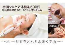 エッセンスエナジーの雰囲気（思わず心地よくてウトウトしちゃう人続出　シミケア専門コース）