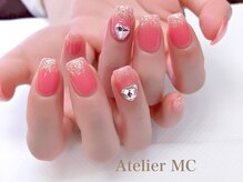 アトリエ エムシー 新富町(Atelier MC)/ワンカラー×ラメグラ追加パーツ