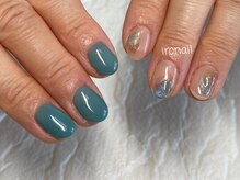 イロ ネイルサロン(iro)/ワンカラー×水彩ネイル