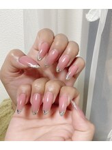 コロミネイル(colome nail)/スカルプ　ガラスフレンチ