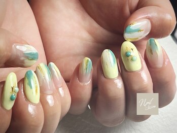 ネイルセッション(nail session)/夏のさわやかカラーデザイン