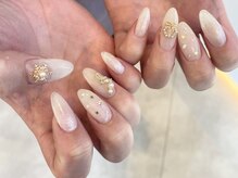 プラス ファースト(Plus 1st)/クリスマスホワイトネイルsasabe