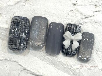 ネイルメゾン 池袋店(NAIL MAISON)/マグツイードリボン¥10550