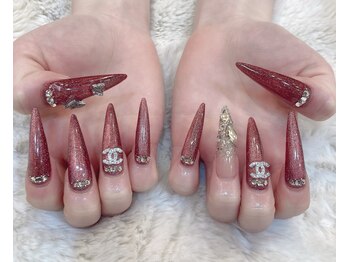 エスフィーネイルサロン ブリーユ(Esfy nailsalon Brille)/赤マグネットネイルわ
