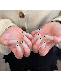 シンプルハートネイル♪