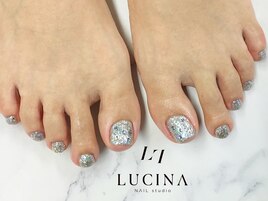 c-61 フットグリッターネイル