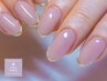 【ハンド/丁寧ケア込】美肌カラー◆上品 ミラーラインネイル　8,790円