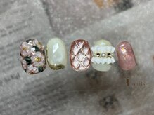 アイネイルズ 横浜EAST店(I-nails)/ぷっくりお花キルティングネイル