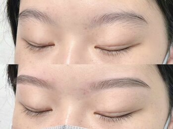 ソプラ 京都駅前店(sopra)/アーチ眉から平行眉に