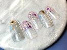 くすみカラーマグネットネイル