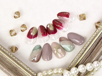 ピッピ 桜新町店(peep PEEP)の写真/【プレミアムコース¥9480/贅沢マンスリープラチナコース¥10980】キラッと輝く指先で気持ちも華やかに♪