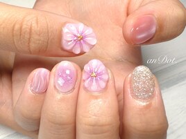 ぷっくりフラワーPINK