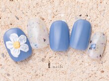 アイネイルズ 町田店(I nails)/ワンポイントお花ネイル7480円