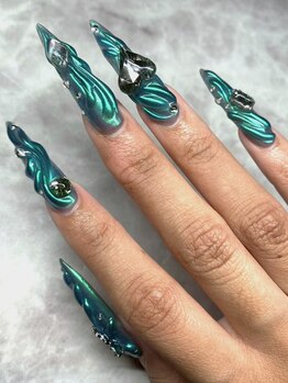 エクアネイルズ(Akuwa nails)/スカルプ3Dアート180分やり放題 