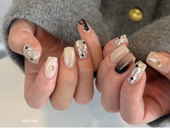 レオネイル 西阿知新田店(leo nail)の写真/【アートし放題90min★全員¥8800】丁寧なケアでとびきり美しい指先に!!パーツ&カラー300種類以上◎