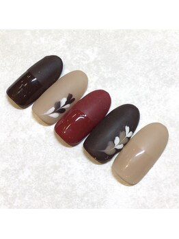 ライト ネイルズ ニシノミヤ(light nails NISHINOMIYA)/ラテ風ネイル☆