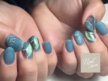 ネイルセッション(nail session)/ブルーニュアンス