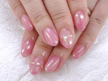 ネイルR 調布店の写真/【ピンクオーロラネイル(税込11660円)】イベントや特別な日に♪種類豊富なデザインを楽しみたい方◎