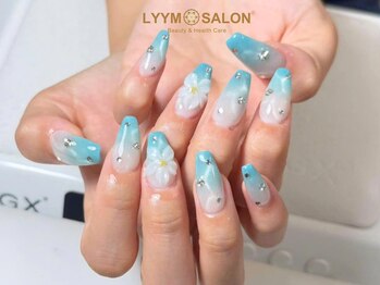 リームサロン 池袋店(LYYM SALON)/ブルーフラワーネイル