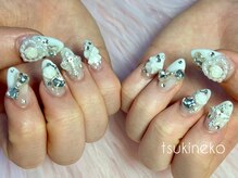 白グラデ☆ゴテゴテスカルプ