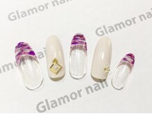 グラマーネイル(Glamor nail)/マーブル☆ネイルBクラス☆¥7800