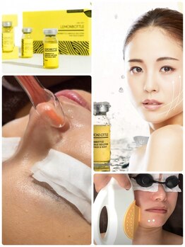 サロン ド ルルアス(Salon de LuLuas)の写真/超話題の最新脂肪分解レモンボトルで最強小顔、美肌が叶う♪その他プラズマシャワー/光フェイシャルなど