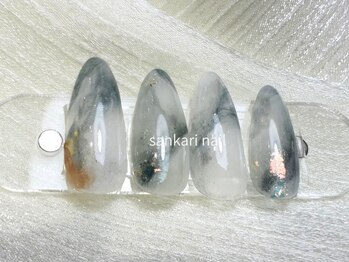 大理石風ネイル/マーブル/上品