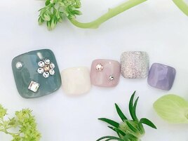 ジェルネイルDRYケア込￥9570