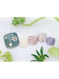 ジェルネイルDRYケア込￥9570