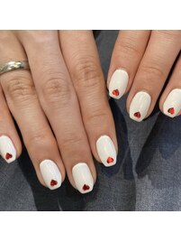 赤色ハートホロ【newiネイル】