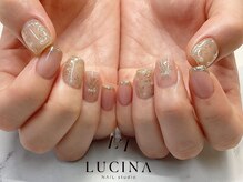 ネイルスタジオ ルキナ(LUCINA)/c-479 ミラーフラワーネイル