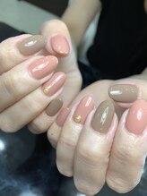 レディグリッター(Lady glitter)/くすみワンカラーネイル