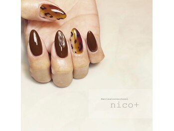 ニコ(nico+)/縦グラデーション×レオパード