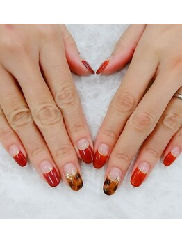 クレアネイル 高崎ウニクス店/施術１カ月後のお客様ネイル