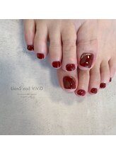 リアンスネイル ヴィヴィッド 岡山店(LianS nail ViViD)/ワンカラー＋ミラー