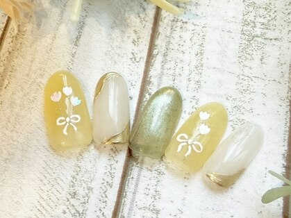 ネイル アンド アイラッシュ虹の写真