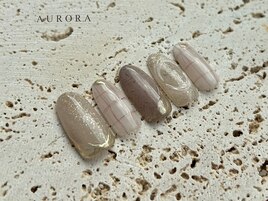 秋冬　ミラー　ニュアンス　ラメ