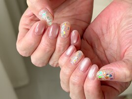 マグネットネイル×オーロラホロ