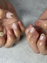 フラワーズネイル(flowers nail)/大人ニュアンスネイル