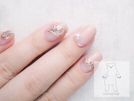 アクセサリー風ミラーネイル