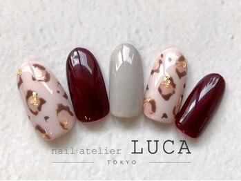ネイルアトリエルカ(nail atelier LUCA)/W-260 ふんわりレオパードネイル