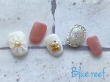 ネイルアンドまつげエクステ ブルーリーフ 四谷三丁目店(Blue Reef)/ぷっくりフラワーネイル