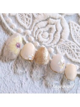 たゆ ネイル(たゆnail)/向日葵丸フレンチネイル